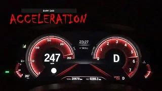 2018 BMW 540i ACCELERATION AUTOBAHN (254km/h)