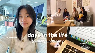 days in the life @emory university 💻 spring semester, hanging out, cafe, studying