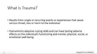 Understanding Trauma to Meet SDOH Needs for Rural Populations