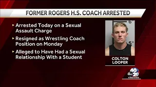 Former Rogers High School wrestling coach arrested on sexual assault charge