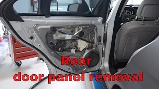 Rear door panel removal Mercedes Benz C Class w204