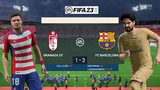 Granada vs Barcelona - La liga 23/24 | FIFA 23 PC Gameplay 4K