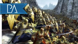 Battle for Mountain Pass: Elven Alliance - Third Age Total War Mod Gameplay