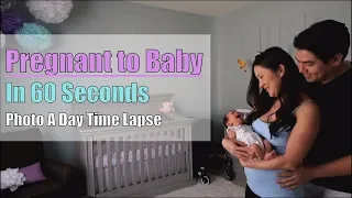 Awesome Pregnancy Time Lapse!  Pregnant to Baby in 60 Seconds [4K]