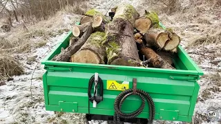 Mini tractor Solis-26, trailer and firewood