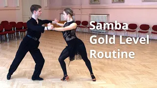 Samba Gold Level Choreography | Criss Cross Volta, Stationary Samba Walk