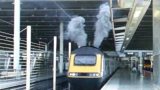 EMT 43064 departs St Pancrass with mega clag!