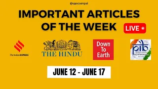 Important Articles of The Week - Live