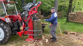 Holzspalten mit Krpan CV 22 pro Splitter und Lindner 1450