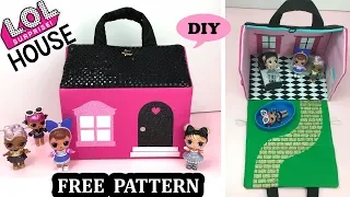 DIY LOL Doll Miniature DollHouse Purse 🏠 Free PDF Pattern Easter Basket 2021 idea