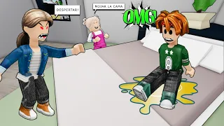 Roblox Español🏡RP - Momento divertido: Lututu fue regañada por su madre por mojar la cama