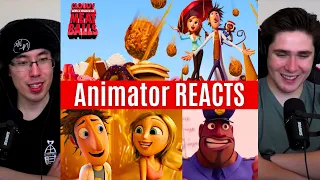 REACTING to *Cloudy with a Chance of Meatballs* SO FUNNY!! (First Time Watching) Animator Reacts