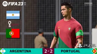 Argentina vs Portugal Final | FIFA WORLD CUP 2022 | Messi vs Ronaldo | FIFA 23 PS5 Gameplay