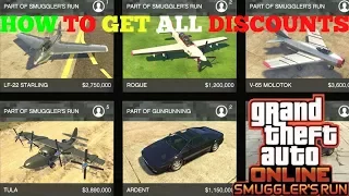 GTA 5 SMUGGLER'S RUN DLC UPDATE HOW TO GET ALL DISCOUNTS FOR AIRCRAFT TIPS & TRICKS