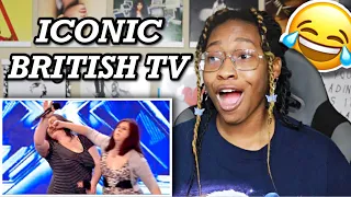 AMERICAN REACTS TO MOST ICONIC BRITISH TV MOMENTS #6 🤣 | Favour