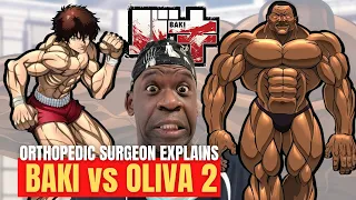 Orthopedic Surgeon Reacts To BAKI | BAKI VS OLIVA (Prison Fight Scene Part 2 of 3)