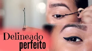 Delineado SEM ERRO com GRAMPO DE CABELO? + como eu faço - Por Bia Araújo