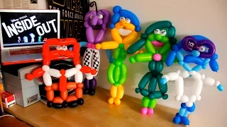 INSIDE OUT Pixar Character Balloons! (Joy, Sadness, Disgust, Fear, Anger)