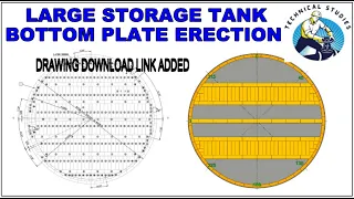 How to erect a storage tank bottom plate.  स्टोरेज टैंक बॉटम प्लेट इरेक्शन