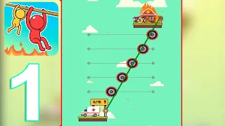 Rope Puzzle Gameplay Walkthrough Part 1 Level 1-35 (IOS/Android)