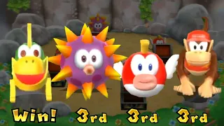 Mario Party 9 - Garden Battle - Koopa Troopa Vs Birdo Vs Toad Vs Peach