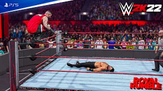 WWE 2K22 Roman Reigns vs Kevin Owens at Royal Rumble 2023 | PS5 [4K]