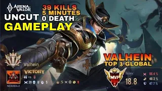 39 KILLS under 5 MINUTES | AoV : Valhein  | Top 1 Global Valhein - AoV #newakaji #aov #valhein