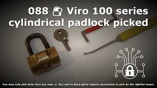 088 Viro 100 series cylindrical padlock 🔐 picked