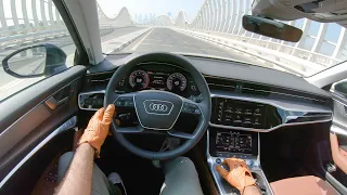 SOLO POV TEST DRIVE | AUDI A6 2022 | Dubai Iconic Bridge