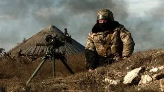 Ukrainian soldiers man frontline in Donetsk region