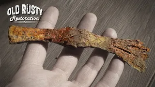 1000 YEARS OLD. Broken rusty battle-axe restoration.