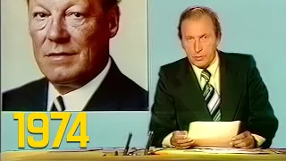 ARD Tagesschau 20:00 Uhr zum Rücktritt von Willy Brandt (07.05.1974)