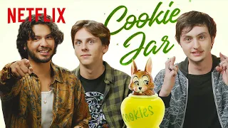 Jacob Bertrand, Xolo Maridueña & Gianni DeCenzo Answer a Nosy Cookie Jar | Cobra Kai | Netflix