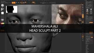 Mahershala Ali Head Sculpt - ZBrush Timelapse Part 2