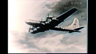 【AIカラー化】爆撃機(エノラ・ゲイ)から見た広島への原爆投下シーン(日本語字幕)