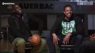 Paul Pierce Explains The Wheelchair Game To Jaylen Brown, Jayson Tatum & Marcus Smart (w/ KG)