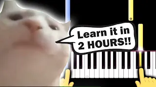 Cat Vibing to Ievan Polkka MEME - Piano tutorial