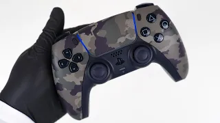 PS5 DualSense Controller Grey Camouflage Unboxing