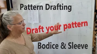 DIY Beginners How To Draft Basic Bodice Pattern With Darts Pattern Drafting basic Front, Back Bodice