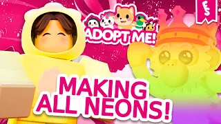 🤯MAKING EVERY NEON CAPUCHIN MONKEY🐵 IN ADOPT ME! | Roblox