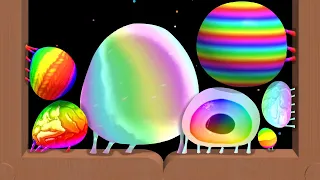 Variations of 'Rainbow Blobs' in BLOB MERGE 3D! Reach Infinity