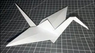 Оригами ЖУРАВЛИК. Пошаговая схема как сделать поэтапно из бумаги а4 без клея и ножниц