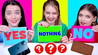 ASMR Yes or No and Nothing Food Challenge | Eating Sounds LiLiBu