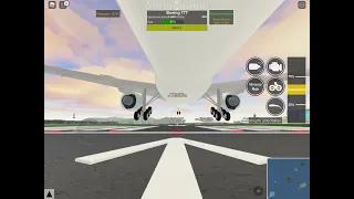 #swiss001landing B777 Butter landing PTFS Roblox mobile!