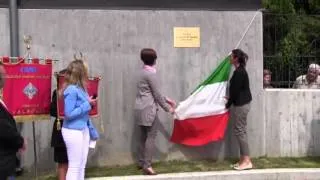 Dongo: Inaugurazione Piazza Donatori di Sangue progetto "Fine della Guerra" - Lago di Como