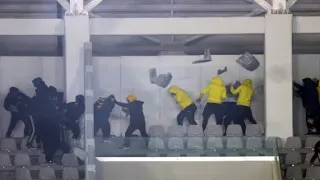 AEL and Apollon hooligans clash before the game in the new stadium - AEL Limassol - Apollon 11.01.23