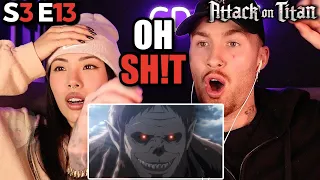THIS IS NOT GOOD! | Attack on Titan Reaction S3 Ep 13