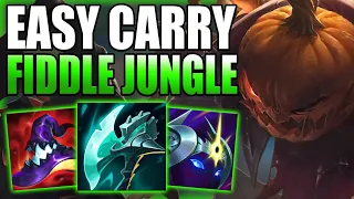 FIDDLESTICKS JUNGLE IS A MONSTER AT CARRYING LOW ELO GAMES! - Best Build/Runes S+ League of Legends