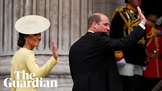 Royal family arrives at St Paul's for platinum jubilee event