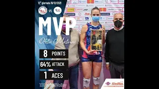 Ofelia Malinov MVP in Scandicci Novara (19.12.2021)